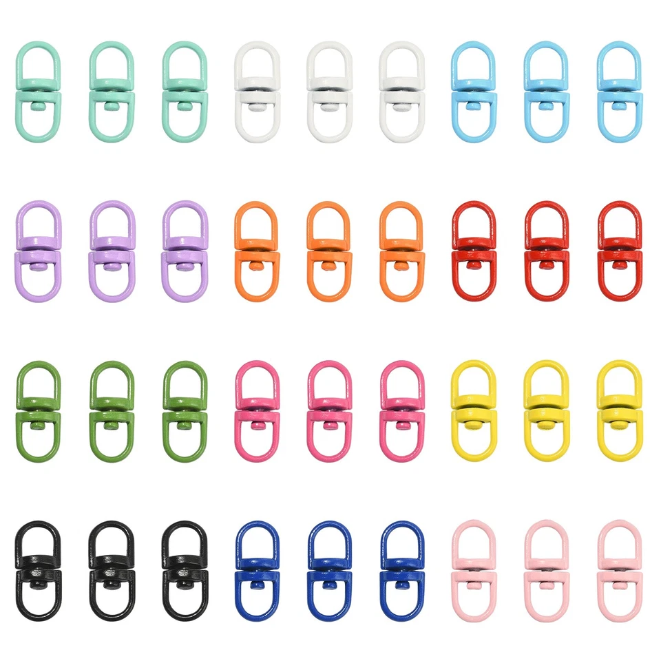 50x Double Swivel Hook Key Clasps Connectors Clip for Jewelry Making Accessories - Image 4 of 4