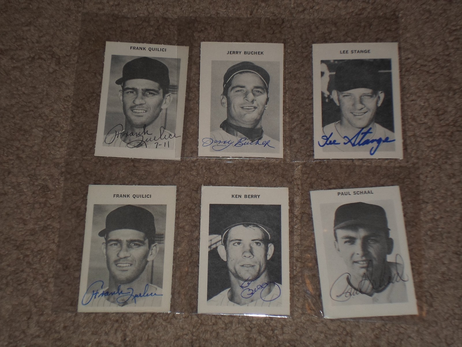 LOT OF (11) VINTAGE 1969 MILTON BRADLEY SIGNED AUTOGRAPHED BASEBALL