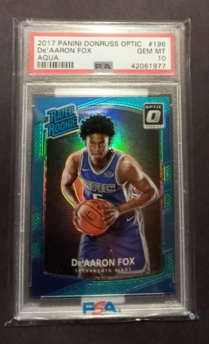 2017 DONRUSS OPTIC - DE AARON FOX - AQUA -  REFRACTOR RC #/25  POP 8