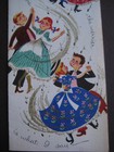 1960s vintage greeting card Slim Lovely BIRTHDAY Square Dancers — photo 3