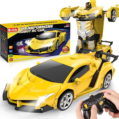 Transform Remote Control Car Toy for Kids 4 5 6 7 8, Remote Control Car for Boys