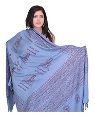 New Women's Prayer of Gautam Buddha Poly cotton Shawl Stole Wrap Multicolor