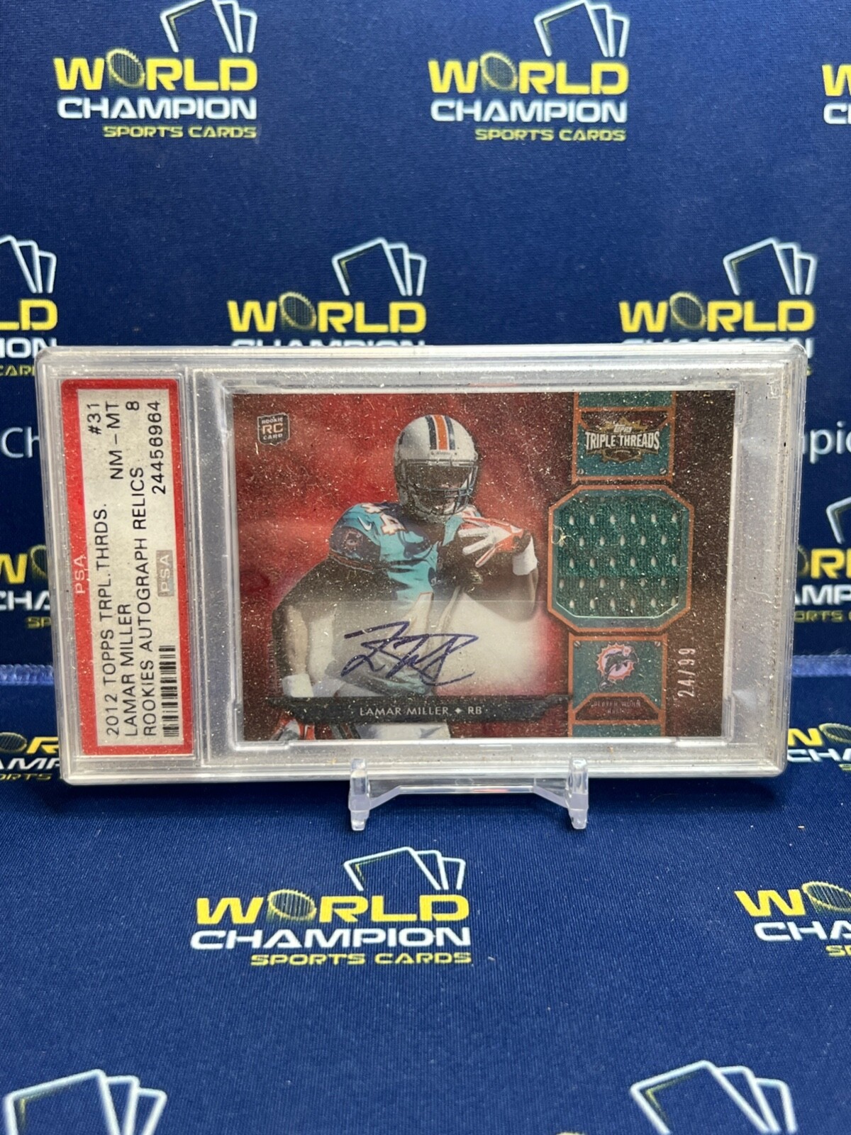 Lamar Miller Topps Triple Threads Rookies Autograph Relics #31 Base