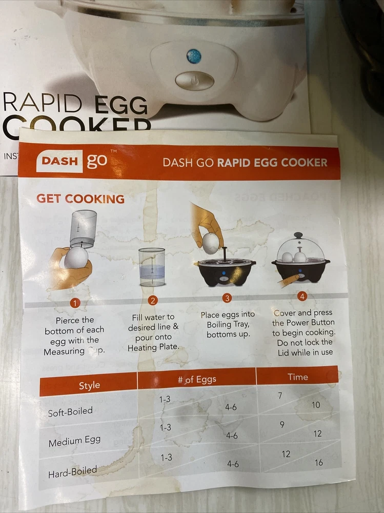 Dash Rapid Egg Cooker 6 Egg Capacity Electric Hard Boiled Egg Maker