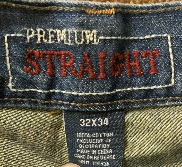 Bailey's Point 32X34 Premium Straight Men’s Medium Wash Denim Jeans - Image 4 of 4