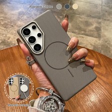 MagSafe Case For Samsung Galaxy S25 S24 Ultra Magnetic Carbon Fiber Pattern