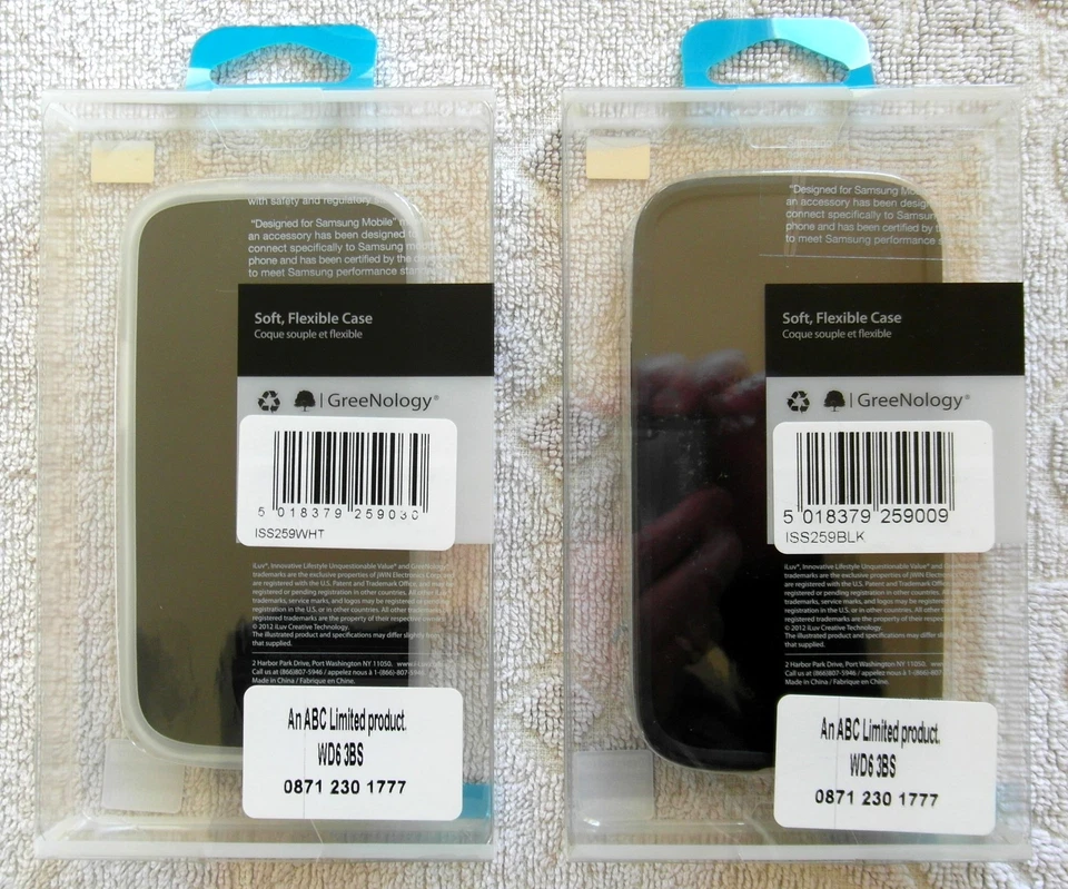 Samsung Galaxy S III Gelato Phone Case iLuv ISS259 Retail Pack Negro o Blanco Foto 3 de 3