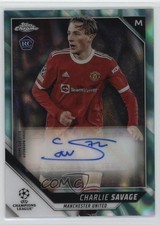 2021 Topps Chrome UCL Aqua Lava Refractor Charlie Savage #CA-CH Rookie Auto RC
