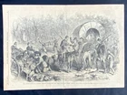 1861 VTG Civil War Engraving Print ~ Union Army Forage ~ Annandale ~ Heintzelman