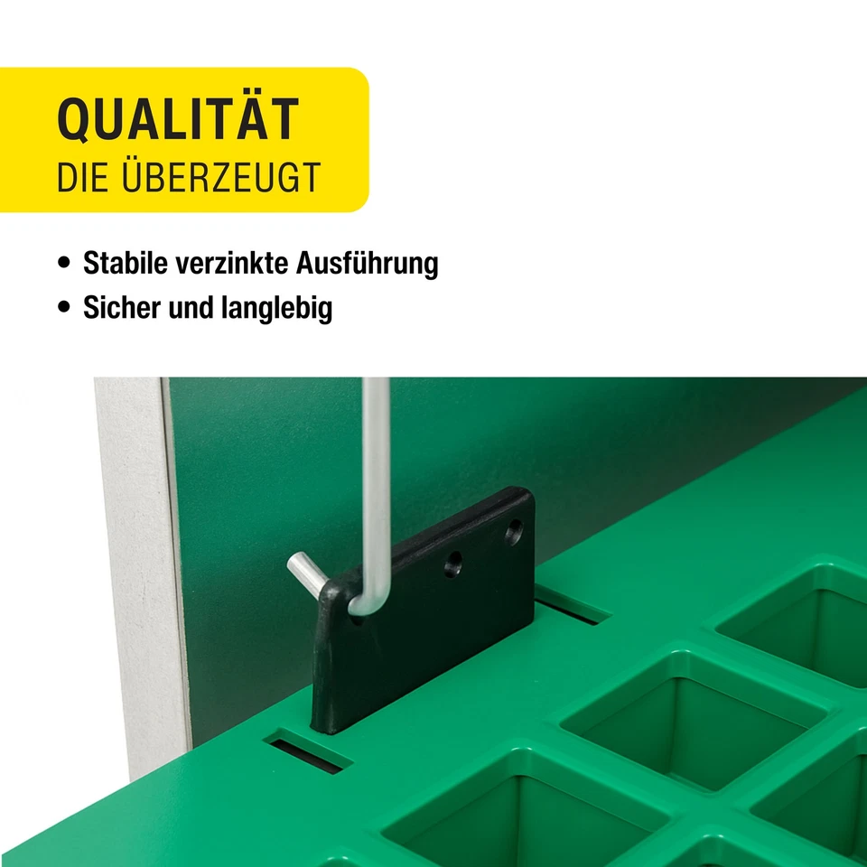 Futterautomat Hühner Geflügelfutterautomat mit Trittklappe verzinktes Metall 5kg - Bild 3 von 4