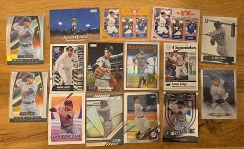 Aaron Judge 15 Card Lot. 2018-2023. Base and inserts. Panini and Topps.