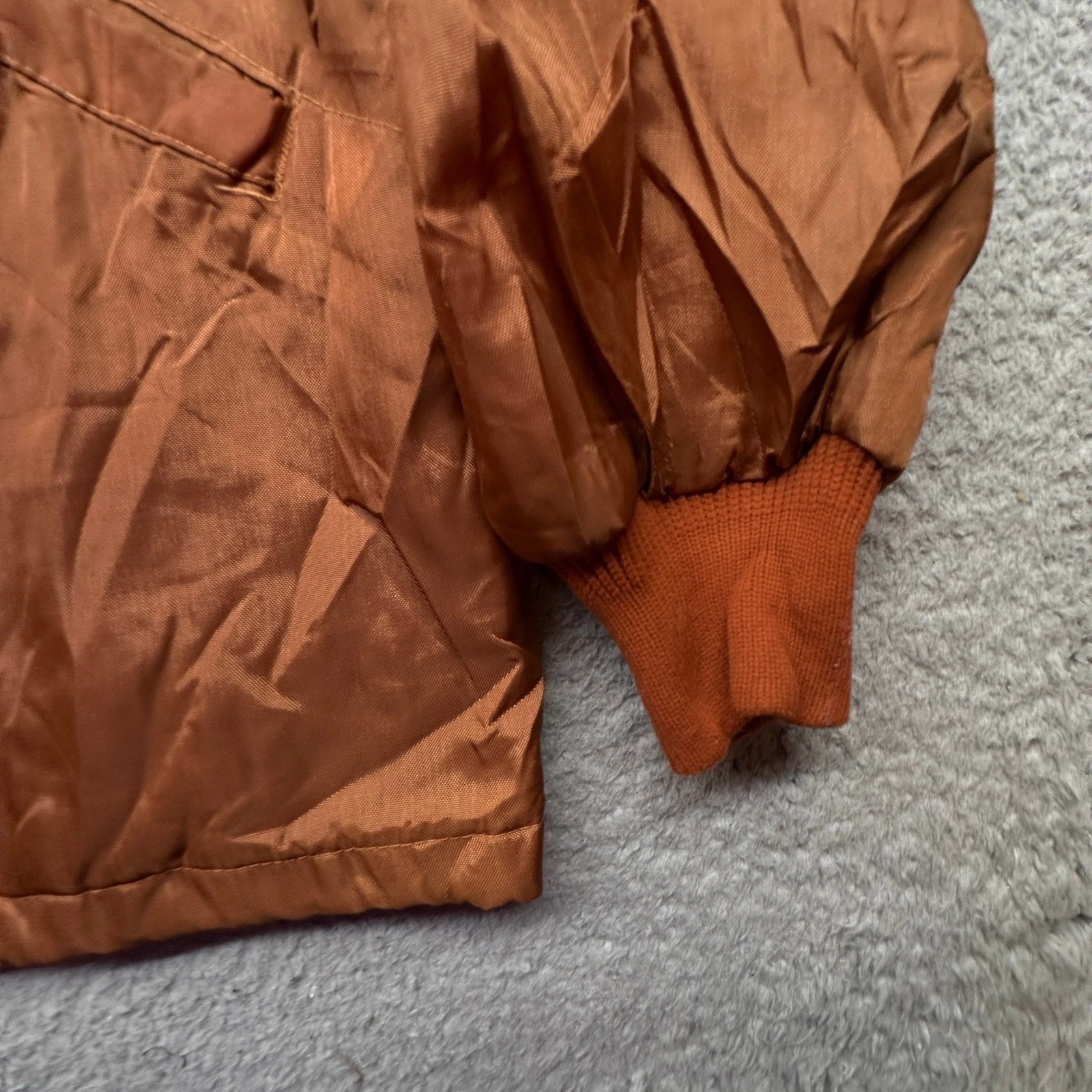 Vintage 70s 80s Swingster asgrow Coach Snap Button Lined Jacket Mens Large Brown image 10