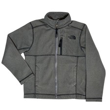 The North Face Boys Size XS 6 Fleece Knit Jacket Gray Zip Up Kids