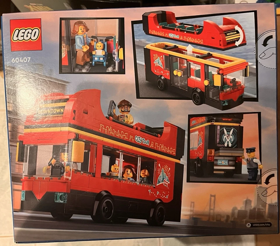 LEGO City Red Double-Decker Sightseeing Bus - London Bus 60407 - Brand New! - Image 2 of 2