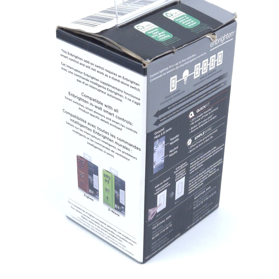 GE Enbrighten Add-On Switch With QuickFit AS2005 New Open Box - Image 3 of 4