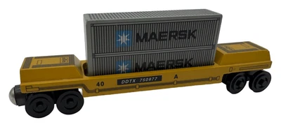 Whittle Shortline Railroad » Wooden Maersk Doublestack Intermodal » DDTX 750977 - Image 1 of 4