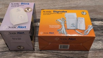 Sonic Alert DB200 BL300 Signaler Doorbell  Telephone Signaler Remote Strobe Lot