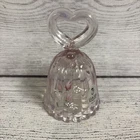 Fenton Signed Hand Painted Pink Bell with Heart Handle EUC!!! FAST SHIPPING!!!!!