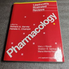 Vintage Lippincott's Illustrated Reviews Pharmacology Harvey 1992 Paperback Red