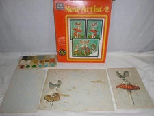 Vtg 70s Paint By Number Kit Craft Master Mighty Mice 3 Paintings 10x14 & 7x10