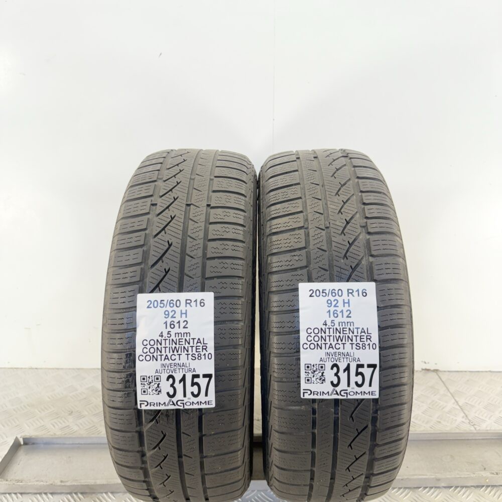 Gomme Usate 205 60 R16 92H Continental ContiWinterContact TS810 Invernali