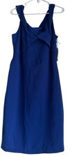 NWT Eva By Eva Franco Off Shoulder Sheath Dress Size 10 Cobalt Blue Classic