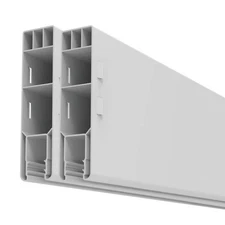 Linden 6 ft.x 8 ft.Privacy Framed Flat Vinyl Fence Panel Rails (2-Piece) 7305679