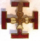 CROSS OF PROMISE enamel insignia SCOUT of FRANCE scouting wolf scout