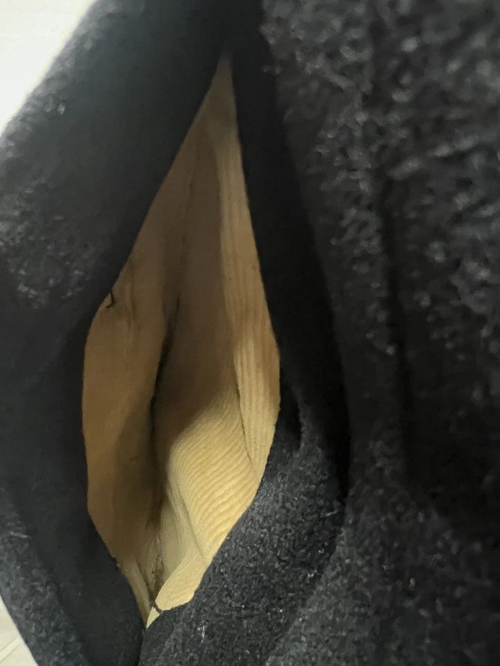 Vintage US Navy Wool Military Pea Coat WWII Era 40R Corduroy Pockets Jacket - Image 3 of 4