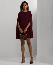 NWT Lauren Ralph Lauren Cape Georgette Dress Assorted Colors- 6, 8