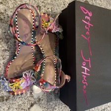 Betsey Johnson Cinthia Clear Block Heel Sandal Size 8 Brand New With Box