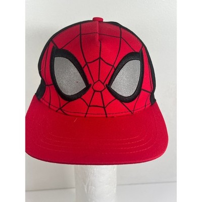 Spiderman Marvel Hat Strap-back Youth Kids Red Black Cap