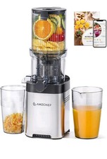 Image of Amzchef ZM1902 Silver 240V Double Strainers Cold Press Slow Masticating Juicer