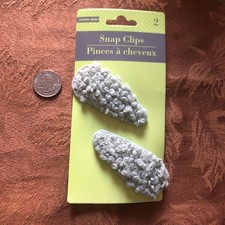 Fashion Mode Hair Clips - Grey - Set of 2 - New