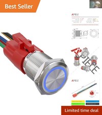 High-Quality 12V On/Off Push Button Switch with Stainless Steel  LED Indicator