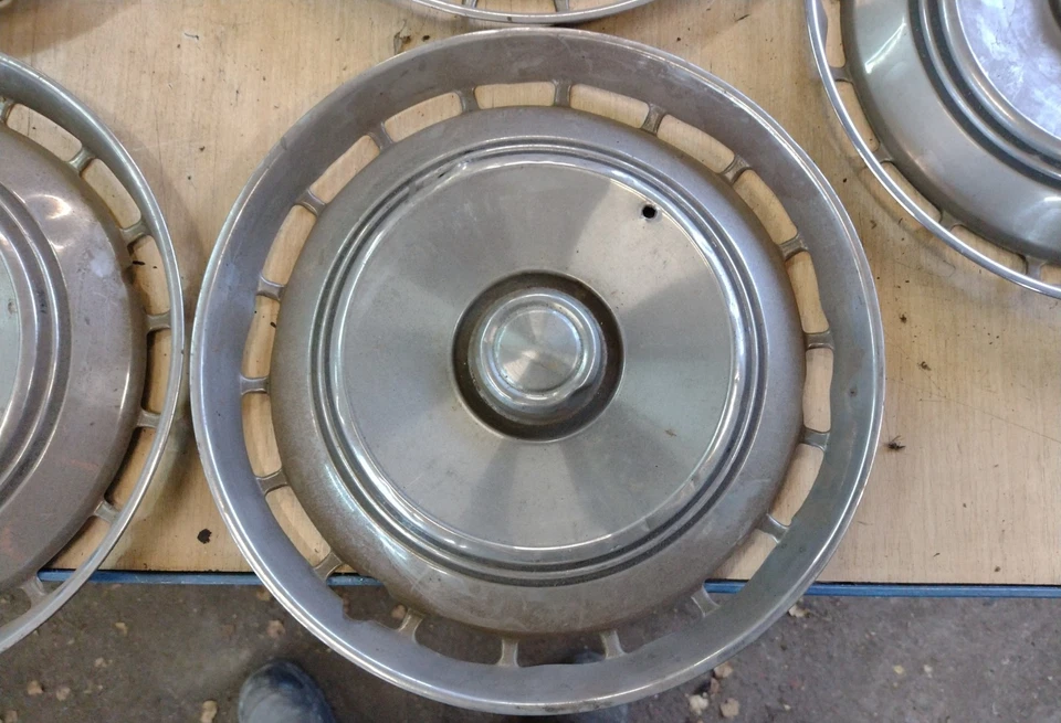 5x US-Car Metall Radkappe Hub Cap 14 Zoll Metal Wheel Cover - Bild 3 von 4