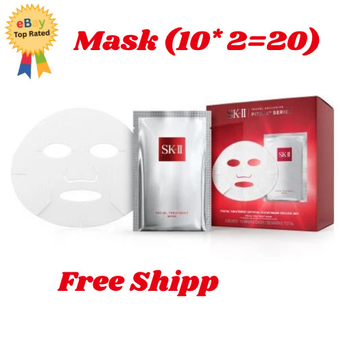 NEW SK-II Facial Treatment Mask Deluxe Set - 2 x 10 pcs - Travel Exclusive