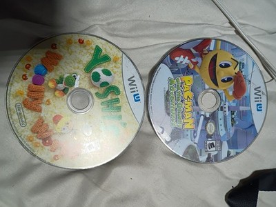 Yoshi's Woolly World (Wii U, 2015) Disc and Sleeve Only and pacman and the ghost