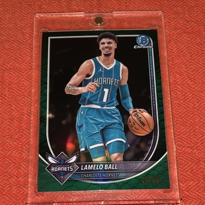 Bowman Chrome LaMelo Ball Charlotte Hornets Green Parallel 80/99