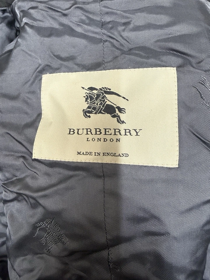 Burberry металлический серый двубортный Тренч размер 8 - Изображение 2 из 4