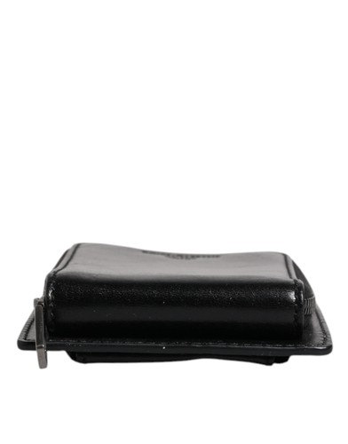 Dolce & Gabbana Negro Caballo Cuero Cremallera Logo Hombro Cuello Tira Cartera - Imagen 5 de 5