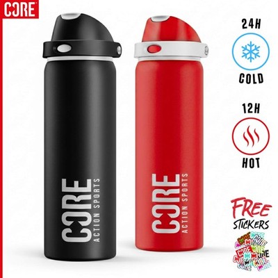 CORE Isolier-Trinkflasche, Doppelauslauf 750 ml, 24 Stunden kalt, 12 Stunden warm