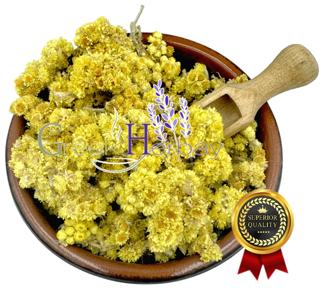 Everlasting Dried Flowers Immortelle Herbal Tea 20g-4.9kg - Helichrysum Italicum-image