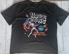 Romwe XL Shirt Hurtle Into Outer Space Skeleton Space