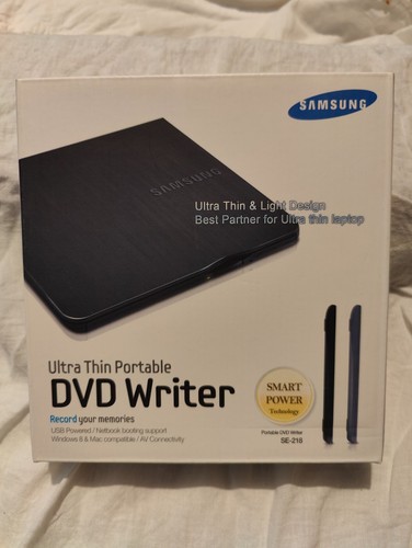 Samsung SE-218BB/RSBS usb Ultra Portable Dvd +/RW Usb External Drive Writer New - Picture 1 of 3