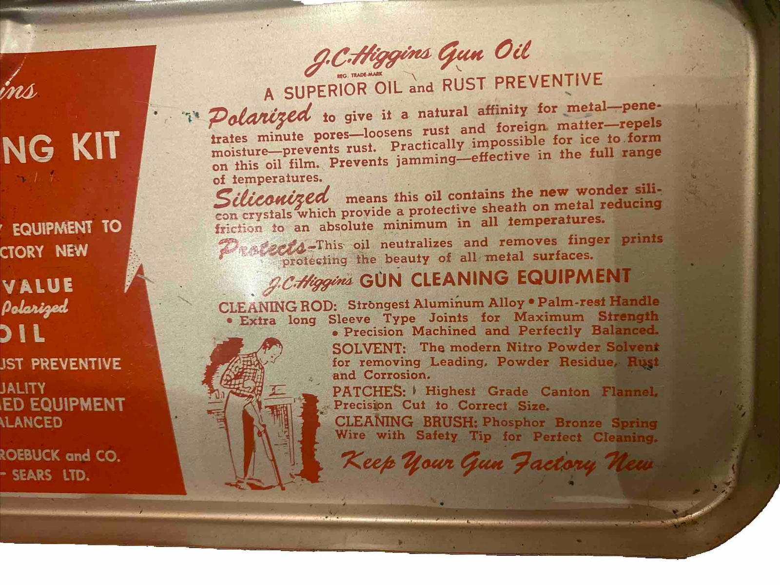 Vintage JC Higgins Gun Cleaning Kit No.2140 eBay