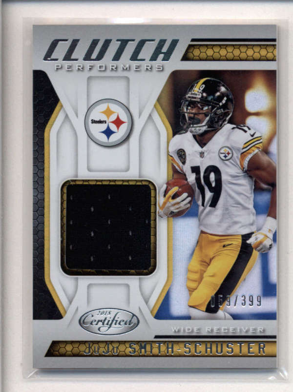 JUJU SMITH-SCHUSTER 2018 PANINI CERTIFIED CLUTCH PERFORMERS JERSEY #/399 AK6055