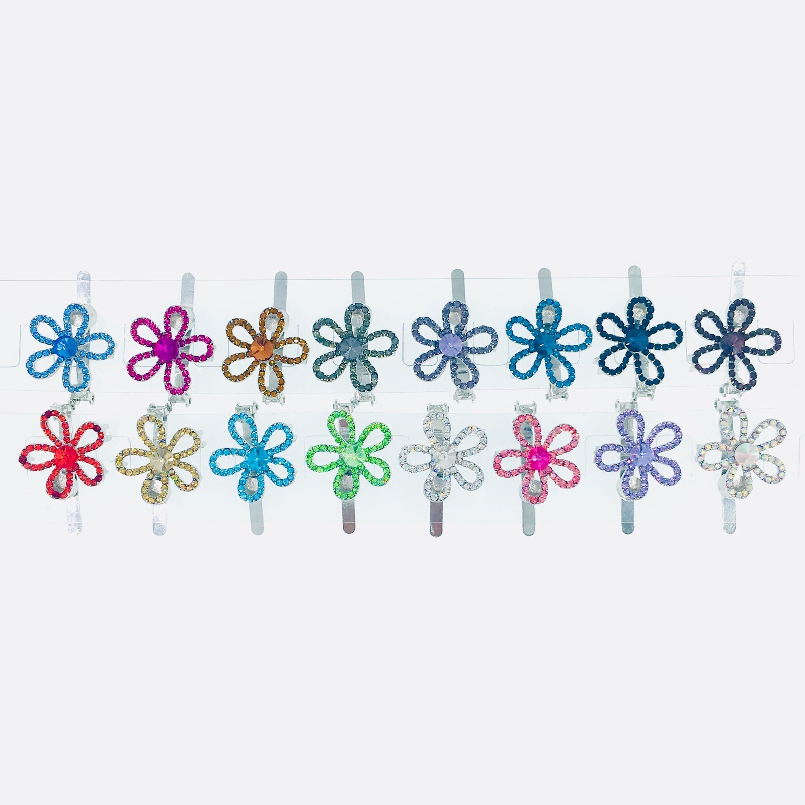 Flower Hair Clip Hairpin Rhinestone Crystal Small Barrette