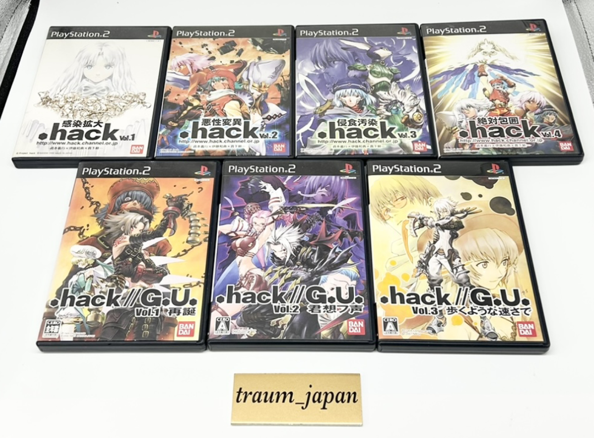 Dot hack .hack 1 2 3 4 & G.U. 1 2 3 Lot 7 set PS2 Playstation2