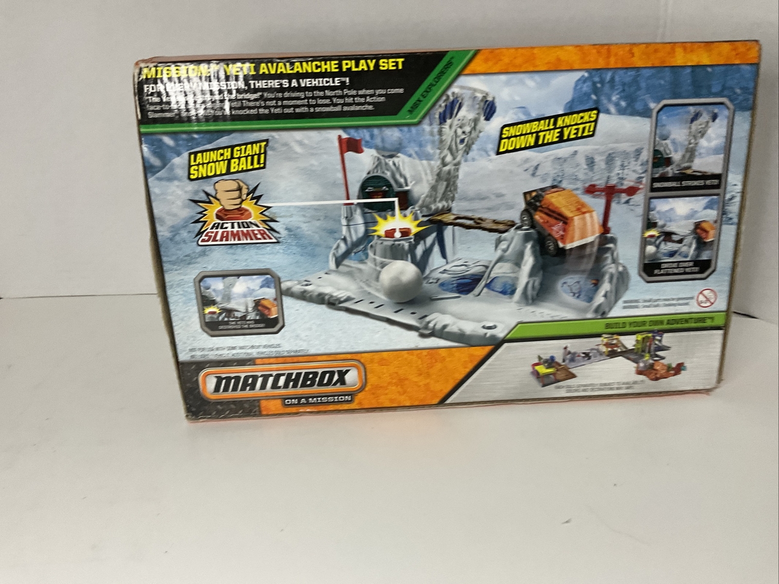 Matchbox 2014 Playset "On A Mission" MISSION Yeti Avalanche New